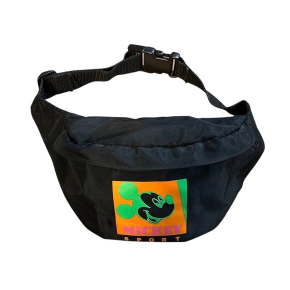 Vintage Disney Mickey Sport Child Size Fanny Pack 90s Waist Bag 8x5 90's - Picture 1 of 6
